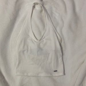 Hollister white halter top